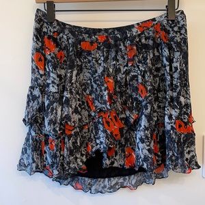 Cute IRO abstract floral print mini skirt
